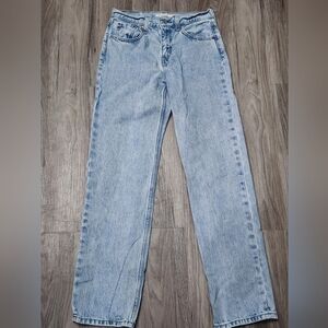 Levis Jeans Womens Size 25 Blue Low Pro Straight Mid Rise Light Wash Denim